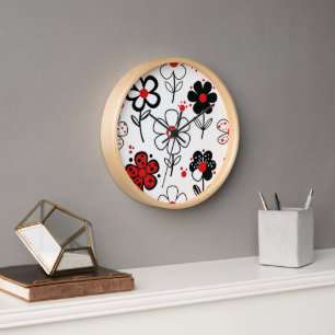 Red Black Floral Delight