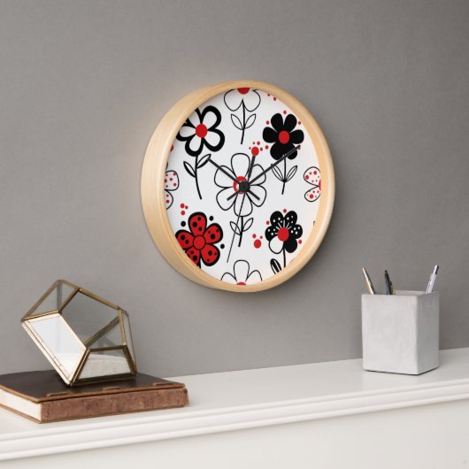 Red Black Floral Delight (Kantoor)