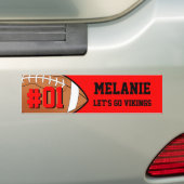 Red Black Football Team Bumpersticker (Op auto)