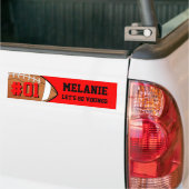 Red Black Football Team Bumpersticker (Op Truck)