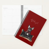 Red Black Frenchie Dog Planner (Display)