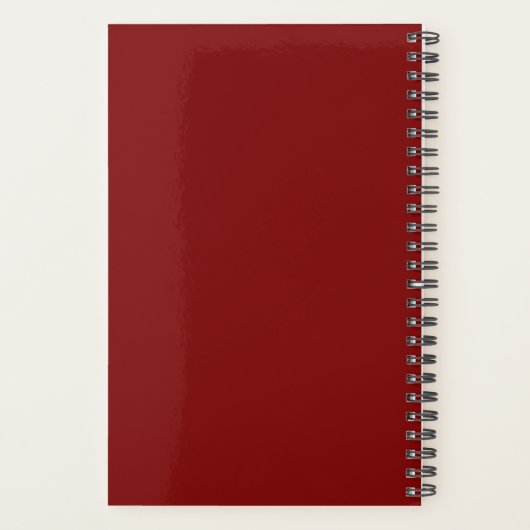 Red Black Frenchie Dog Planner (Achterkant)