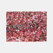 Red Black Geo Splatter Abstract Fleece Blanket Deken (Voorkant (Horizontaal))