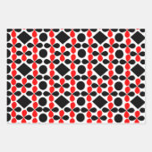 Red Black Geometric Modern Festive Inpakpapier Vel (Voorkant 3)