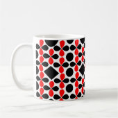 Red Black Geometric Pattern Koffiemok (Links)