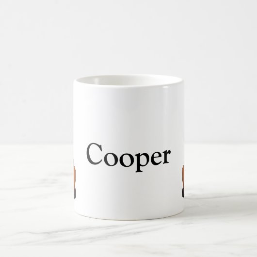 Red & Black German Shepherd GSD Koffiemok (Center)