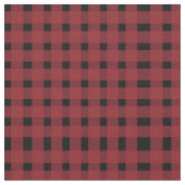 Red Black Gingham Pattern Stof (Close Up)