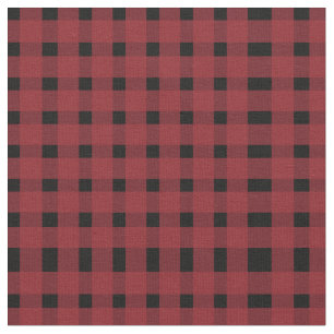 Red Black Gingham Pattern Stof