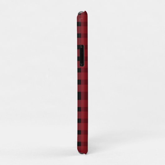 Red Black Gingham Persoonlijk Case-Mate iPhone Case (Achterkant/rechts)