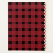 Red Black Gingham Persoonlijk Planner (Achterkant)