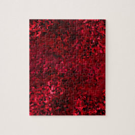 Red Black Glas in lood Abstract Legpuzzel