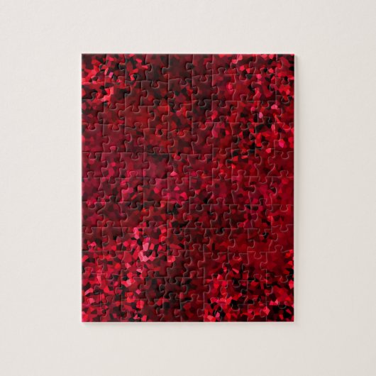 Red Black Glas in lood Abstract Legpuzzel (Verticaal)