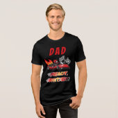 Red | Black Go Kart Racing Verjaardag Tri-Blend Shirt (Voorkant volledig)