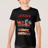 Red | Black Go Kart Racing Verjaardag Tri-Blend Shirt (Voorkant)
