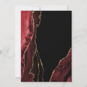 Red Black Gold Agate Surprise 50ste verjaardag Kaart (Achterkant)