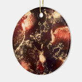 Red Black Gold Alcohol Ink Abstract Keramisch Ornament (Links)
