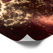 Red Black Gold Alcohol Ink Abstract Poster (Hoek)