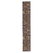 Red Black & Gold Aztec Inspired Design Lange Tafelloper (Voorkant)