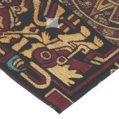 Red Black & Gold Aztec Inspired Design Lange Tafelloper (Hoek)