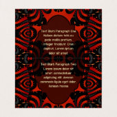 Red Black + Gold Funky Gothic Creative Visitekaartje (Binnenkant ongevouwen)