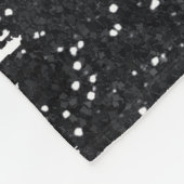 Red Black Gold Glitter Brush Stroke Monogramed Fleece Deken (Hoek)