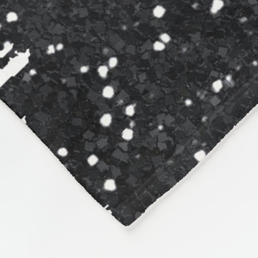 Red Black Gold Glitter Brush Stroke Monogramed Fleece Deken (Hoek)