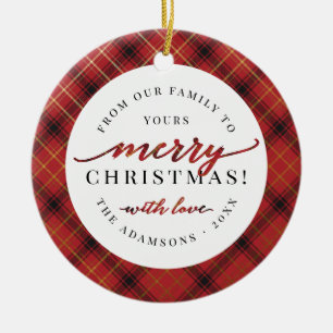 Red Black & Gold Kerstmis Pset Vrolijk kerstfees Keramisch Ornament