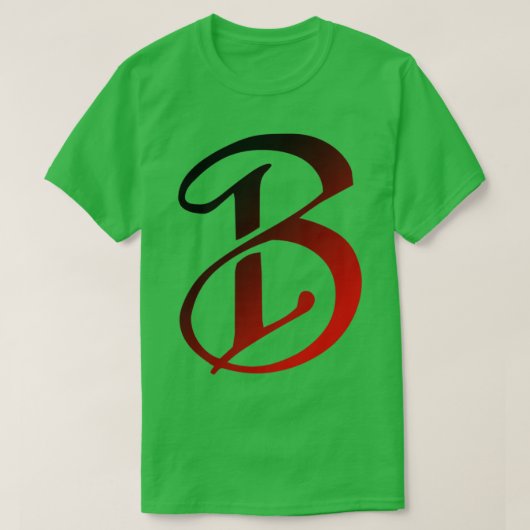 Red Black Graffiti Letter B T-shirt (Design voorkant)