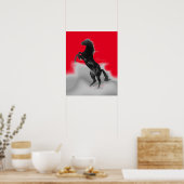 Red Black Gray Pop Poster (Keuken)