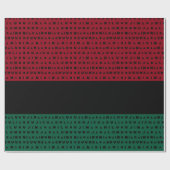 RED BLACK GREEN 7 DAYS OF KWANZAA CADEAUPAPIER (Vlak)