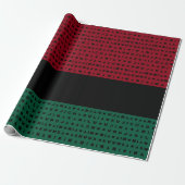 RED BLACK GREEN 7 DAYS OF KWANZAA CADEAUPAPIER (Uitgerold)