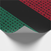 RED BLACK GREEN 7 DAYS OF KWANZAA CADEAUPAPIER (Hoek)