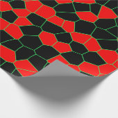 Red Black Green Cool Stylish Trendy Pattern Cadeaupapier (Hoek)