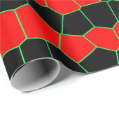 Red Black Green Cool Stylish Trendy Pattern Cadeaupapier (Rol Hoek)