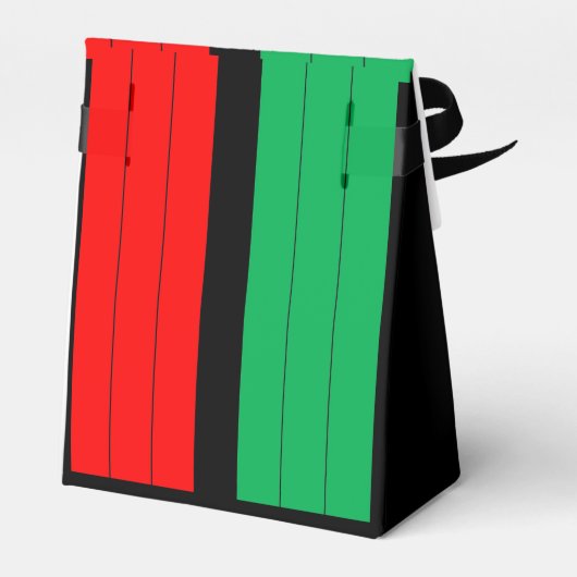 Red Black Green Elegant Script Joyous Kwanzaa Bedankdoosjes (Achterkant)