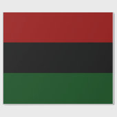 Red Black Green Happy Kwanzaa Pan African strips Cadeaupapier (Vlak)