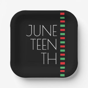 Red Black Green Juneteenth Papieren Bordje