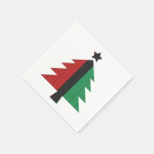 Red Black Green Kinara kerstboom Kwanzaa Servet (Hoek)