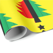 Red Black Green Kwanzaa kerstboom Geel Cadeaupapier (Rol Hoek)