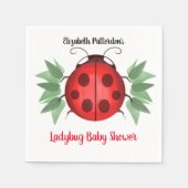 Red Black Green Ladybug Waterverf Baby shower Servet (Voorkant)