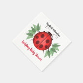 Red Black Green Ladybug Waterverf Baby shower Servet (Hoek)