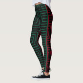 Red Black Green Maze African Mud Cloth Leggings (Links)