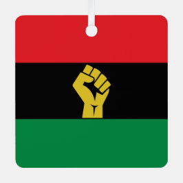 Red Black + Green Ornament