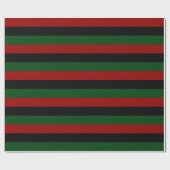 Red Black Green Pan African Happy Kwanzaa strepen Cadeaupapier (Vlak)