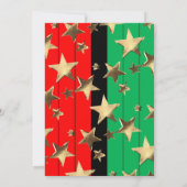 Red Black Green Pattern Script Joyous Kwanzaa Kaar Kaart (Achterkant)