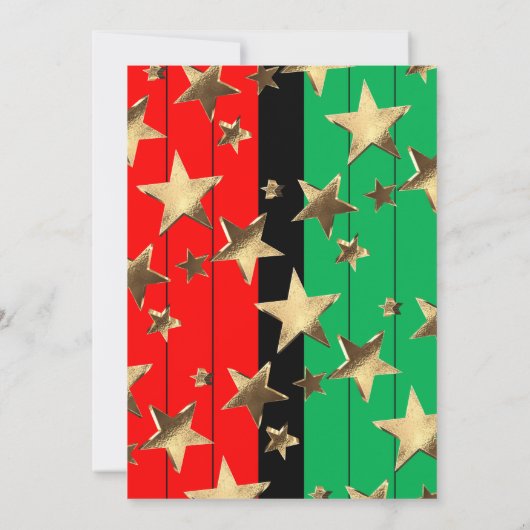 Red Black Green Pattern Script Joyous Kwanzaa Kaar Kaart (Achterkant)