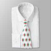 Red Black Green Snowflake Pattern Kwanzaa Stropdas (Gebonden)