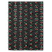 Red Black Green Snowflakes Pattern Kwanzaa Tafelkleed (Voorkant)
