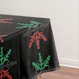 Red Black Green Snowflakes Pattern Kwanzaa Tafelkleed
