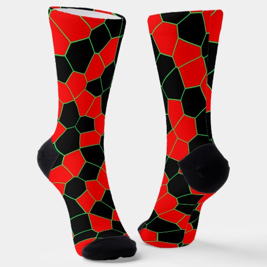 Red Black Green Sokken (Gebogen)